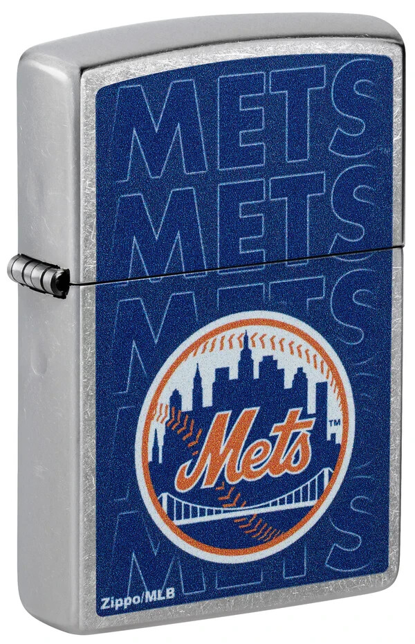 Zippo 46547, New York Mets, MLB, Street Chrome Lighter, NEW