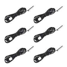 6-Pack 10K 3950Ω NTC Thermistor Sensor Probe 1M Cable Stainless Air Conditioner