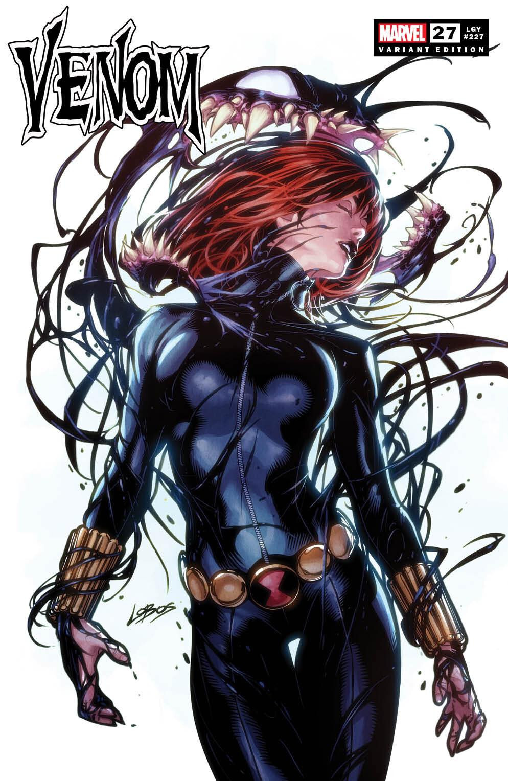VENOM #27 (LOBOS EXCLUSIVE VENOMIZED BLACK WIDOW VARIANT) COMIC BOOK ~ Marvel