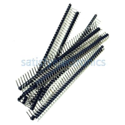 3Pcs 40Pin 2.54mm Single Row Right Angle Pin Header Strip For Arduino NEW