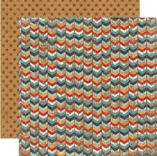 My Mind's Eye, Kraft FunDay, Happy Days, 2 x 12" Cardstock, Super Star, Chevron