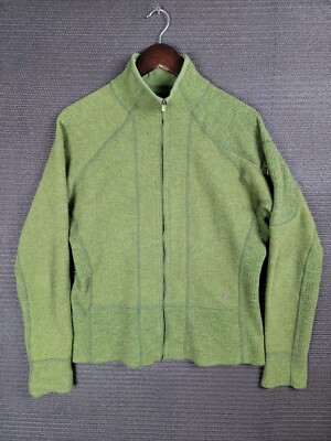 Mountain Hardware zip-up sweatshirt wool blend size large womens active warm