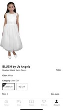 first communion long satin dress size 6