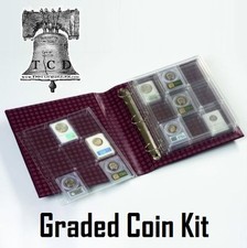 LIGHTHOUSE Certified Coin Slab Album GRANDE ENCAP Pages PCGS NGC RED Holds 36