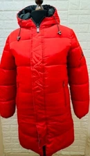 Boohoo Man Red Puffer Coat Size M