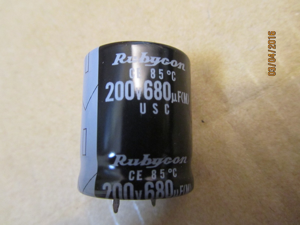 Rubycon 200V 680uF Aluminum Electrolytic Capacitors (Radial, Snap-In Rubycon 200V 680uF Aluminum Electrolytic Capacitors (Radial, Snap-In