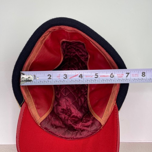 Vintage Red Leather Knit European Ski Snow Hat inner flap Kids Boys Hat 1930's - Picture 17 of 18