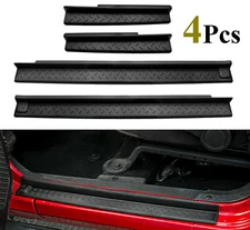 4x For 2007-18 Jeep Wrangler JK JKU Door Sill Threshold Plate Covers Entry Guard