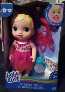 baby alive face paint fairy blonde