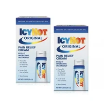 Icy Hot Original  Cream Pain Relief 1.25 oz  .( 2 Pack).