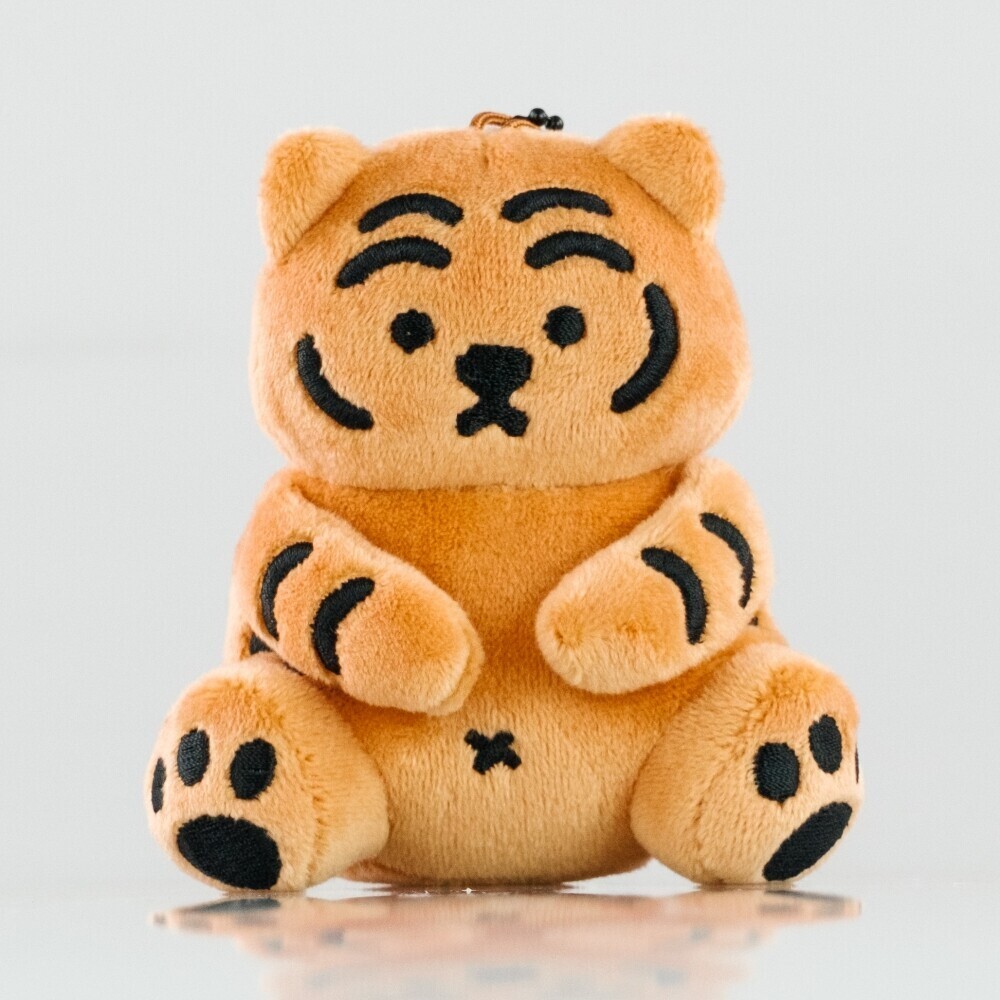 MUZIK TIGER Character Sitting Tiger Plush Doll Key Ring Official