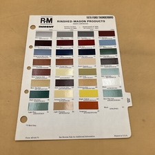 1979 Ford Thunderbird Exterior Color Paint Chip Samples, Rinshed-Mason R-M