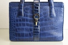 $18500 New Rare Handbag Hayward Navy Blue Matte Alligator Crocodile Tote Bag 