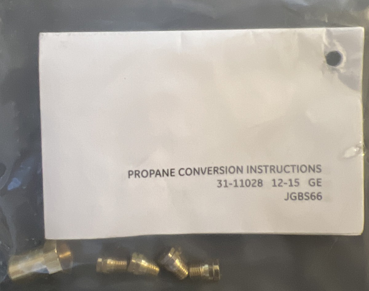 GE Natural Gas (NG) orifice conversion kit for models JGBS66 | eBay