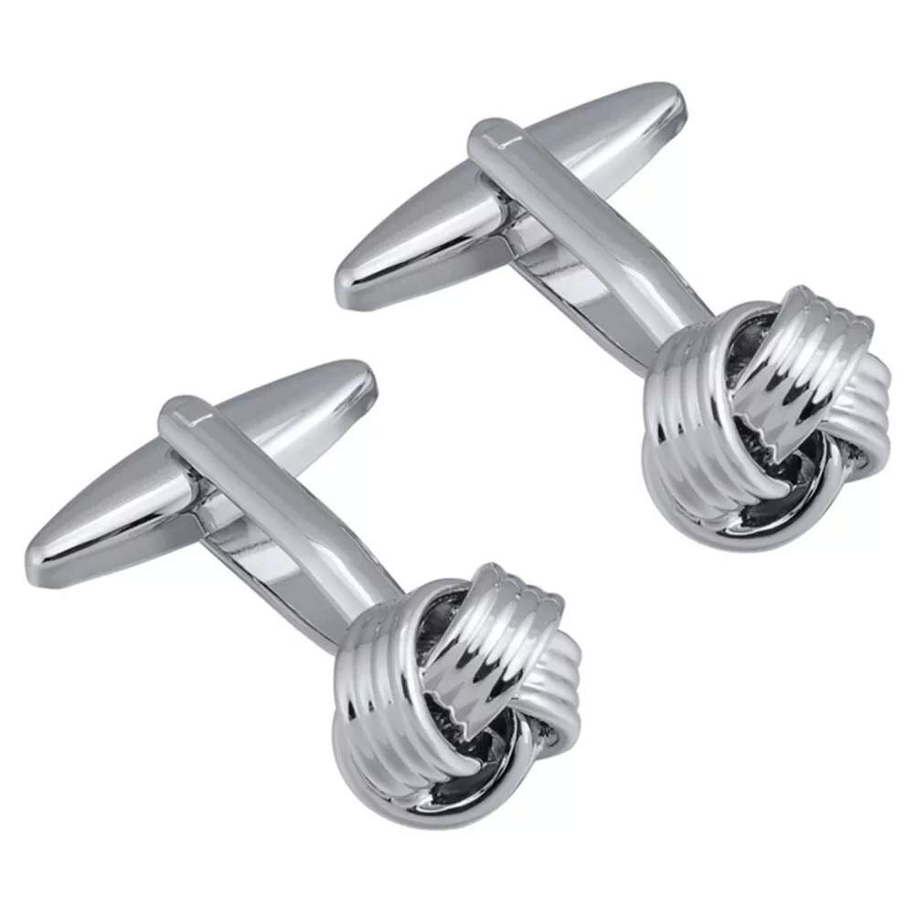 Love Knot Cuff Links Love Knot Cufflinks Silver Color