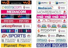 SUBBUTEO NEWS !!! FIORENTINA  20 ADESIVI SPONSOR & PARTNERS per TRANSENNA  FENCE