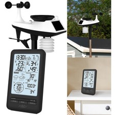 infactory Funk-Wetterstation mit Profi-Außensensor, Wettervorschau & Hygrometer