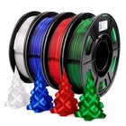 AMOLEN 3D Printer Filament Bundle, PETG Filament 1.75mm,Clear/White,Red,Green...