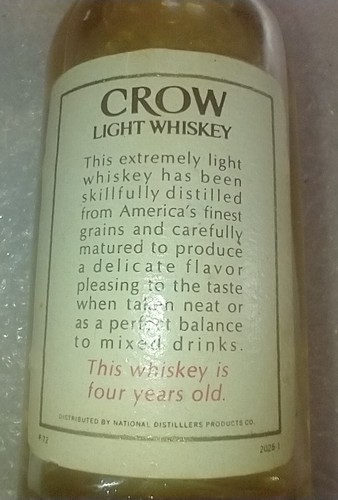 Vintage Rare Crow Light Whiskey Mini Bottles Lot of 3 Circa. 1970's - Picture 11 of 18