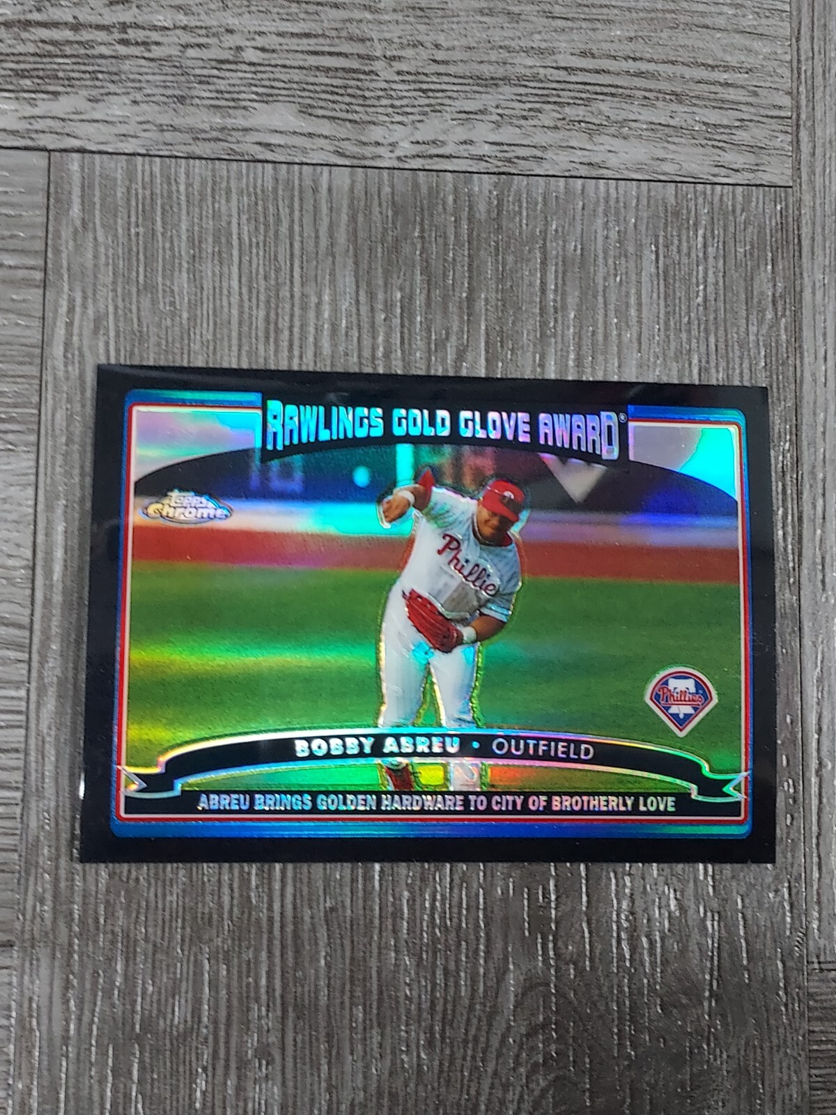 BOBBY ABREU 2006 TOPPS CHROME BLACK REFRACTOR CARD 269.#302/549.