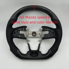 Custom 2003-2008 Mazda speed 6 Carbon Fiber Perforated Leather Steering Wheel