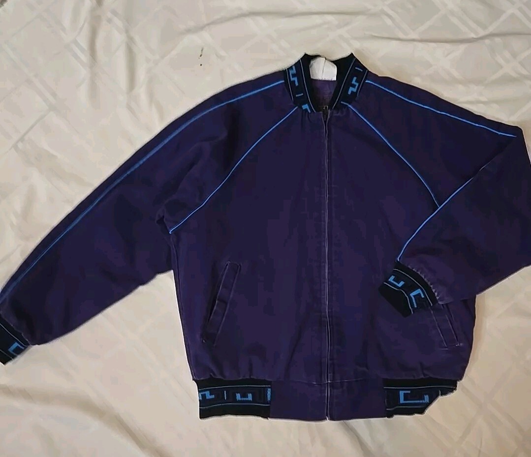 ジャケット・アウター poro high tech 90s Vintage 80s/90s Walls Aztec Fleece Lined Colorful Purple Denim