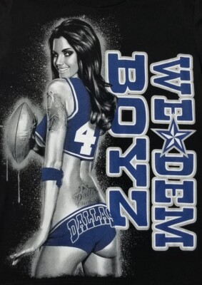 Dallas Cowboys Cheerleader D-Town We Dem Boys T-Shirt Size L Preowned No  Tag