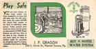 I P Grason Kennet Square Pa Play Safe Myers Water System small advtg blotter