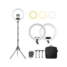 18 Inch Ring Light, Adjustable 2700-6500K Color Temperature LED Ring Light wi...