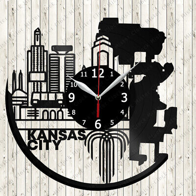 Kansas City Vinyl Record Wall Clock Decor Handmade 5515 eBay