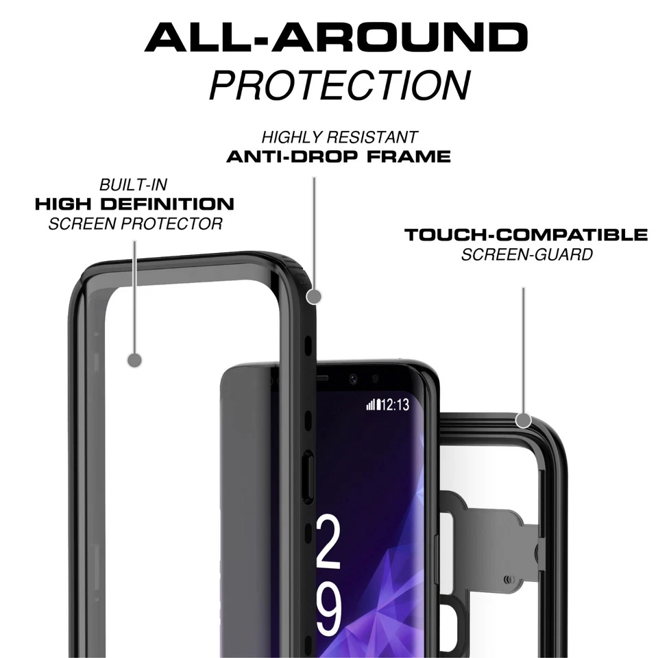 Funda Life impermeable a prueba de golpes a prueba de suciedad para Samsung Galaxy S9 / S9 Plus Foto 3 de 4