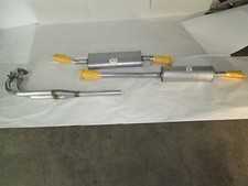 New Complete 3 Piece Exhaust System Mild Steel With Pipes Muffler Mgb Made Uk