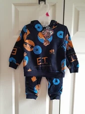Universal E.T Baby Boy Blue Jogger Hoodie & Pants Set Size 18 Months New