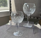 WATERFORD CRYSTAL LISMORE BALLOON WINE GLASSES SET OF 2 GOTHIC MARK VINTAGE