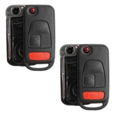 2x Case Keyless Entry Remote Key Fob Shell For Mercedes Nczmb1k Flip -3 Btn