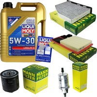 Mann Inspektionspaket 5L Liqui Moly Longlife 5W-30 FüR VW Golf V 1.4 16V Seat