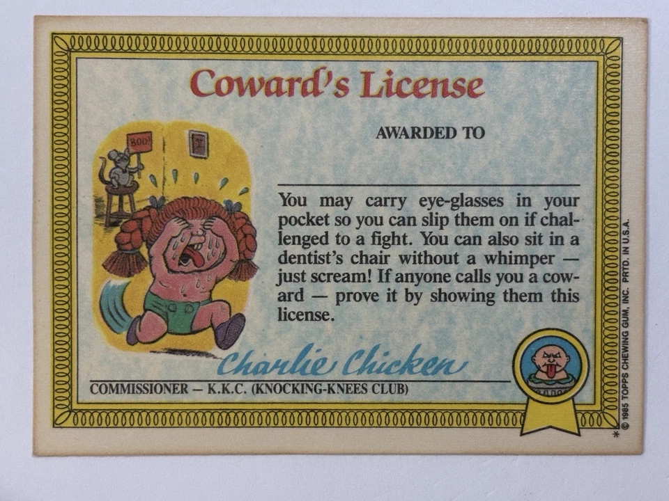 Garbage Pail Kids 1985 GPK - OS1 Serie 1 #23a DRIPPY DAN - Mate (EX) ¡Ver fotos! Foto 2 de 4