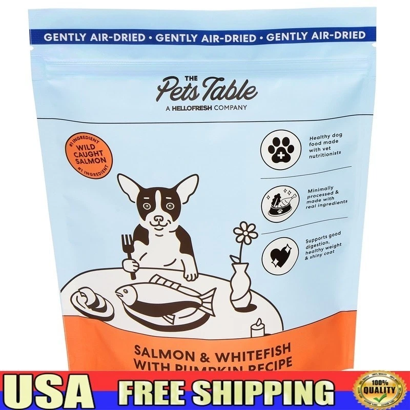 Air Dried Dog Food Salmon Whitefish Pumpkin Grain Free Healthy Nutrition Omega3