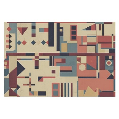 Fototapete Vliesdruck Tapete Geometrische Formen Und Leuchtende Farben