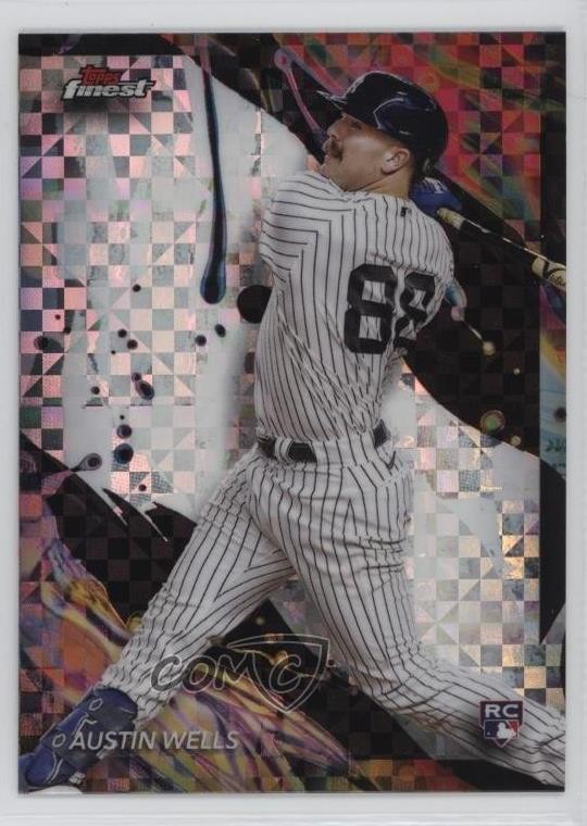2024 Topps Finest Uncommon Checkerboard Refractor Austin Wells #116 13cy