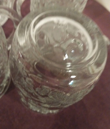 4 Vintage Princess House Kakaotassen 9 Unzen." Fantasia" Weihnachtsstern Klarglas... - Bild 3 von 5