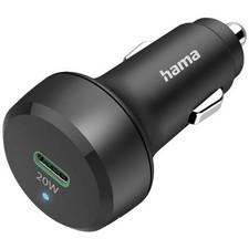 Hama 201637 USB Charger 20.00W 1x USB-C  Power Delivery Black Automobi