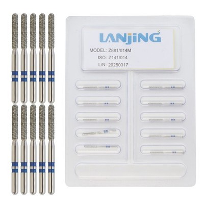 Dental Zirconia Diamond Burs Round End Cylinder Burr Z881/014M FG Medium Grit