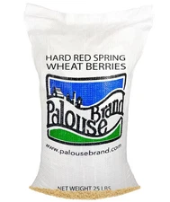 Certified Glyphosate Residue Free Palouse Brand Red Spring Wheat Berries, 25 LBS