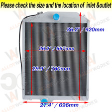 Aluminum Tractor Radiator Fits John Deere 4640 4840 #RE21896 RE21895 AR79458