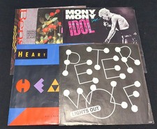 5 pcs - Various 7" 45 RPM Record Original Co Picture Sleeves Only Lot Used