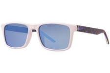 Nike Cheer-M DZ7381 100 Sunglasses Youth Kids White/Blue Mirror Lenses 49mm