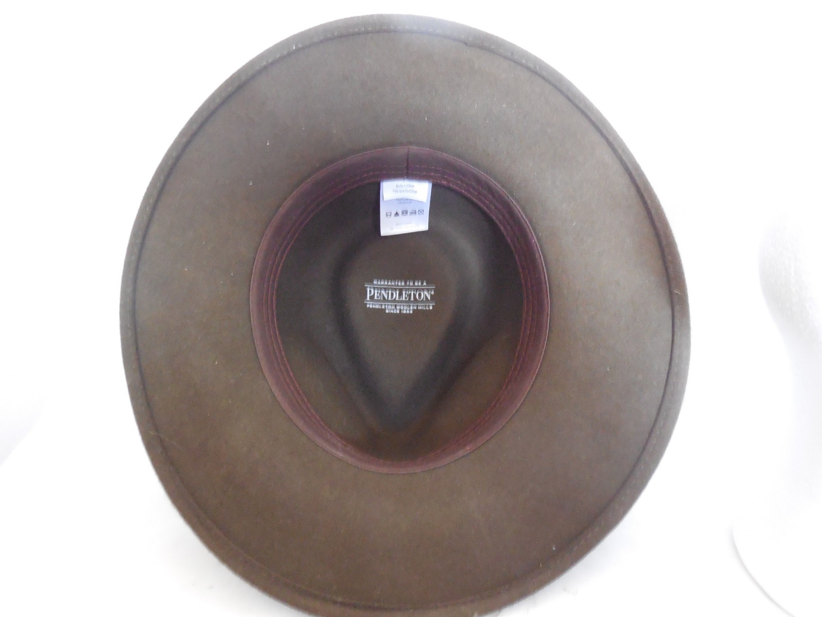 Pendleton 100% Wool Outback Hat Brown Size Small - image 5