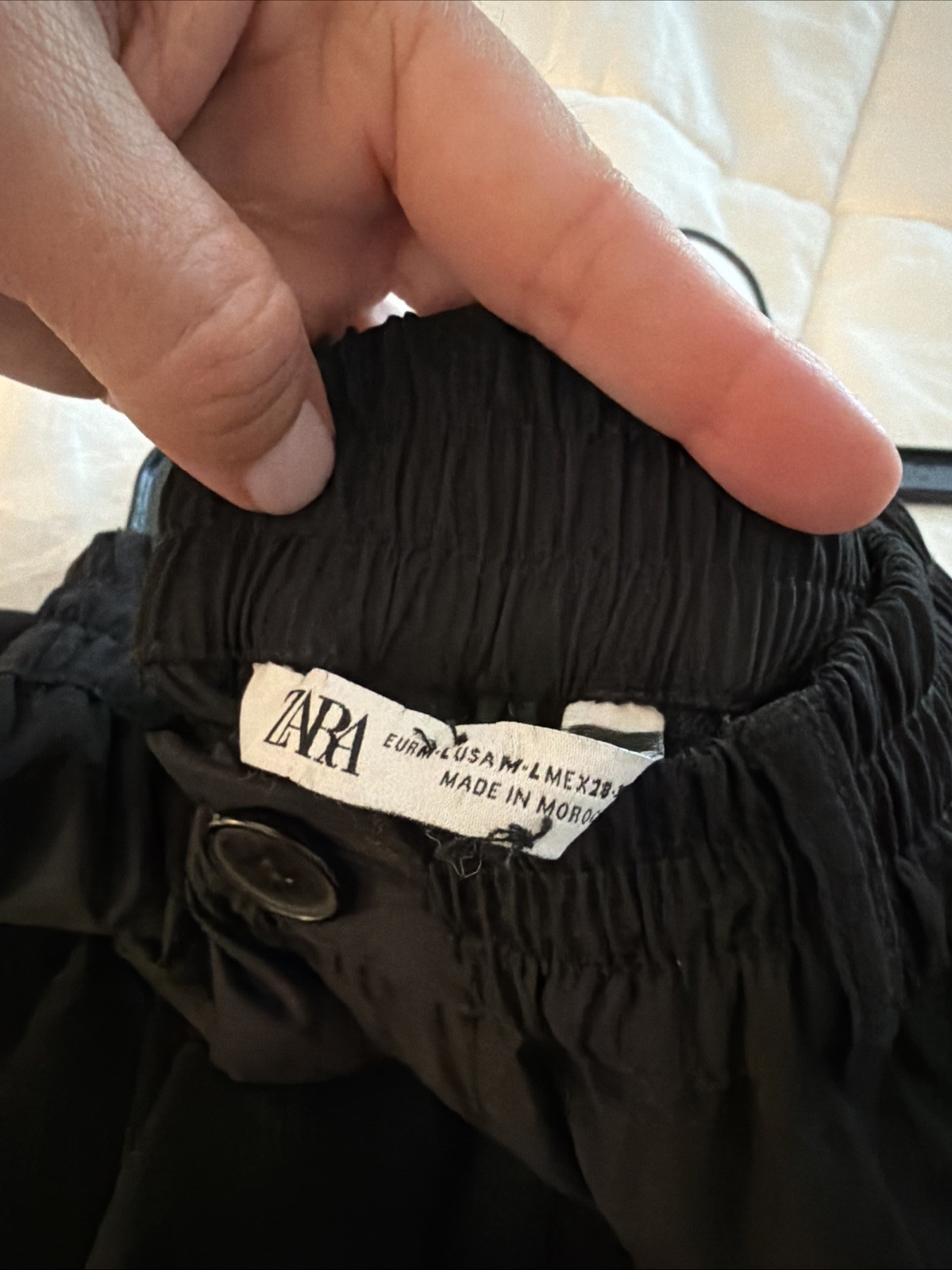 Zara Black Baggy Lightweight Cargo Jogger Pants High Waist  M-L Sold Out image 9