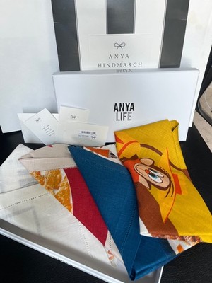 ANYA HINDMARCH Kellogg s Leinen Servietten 4er Set